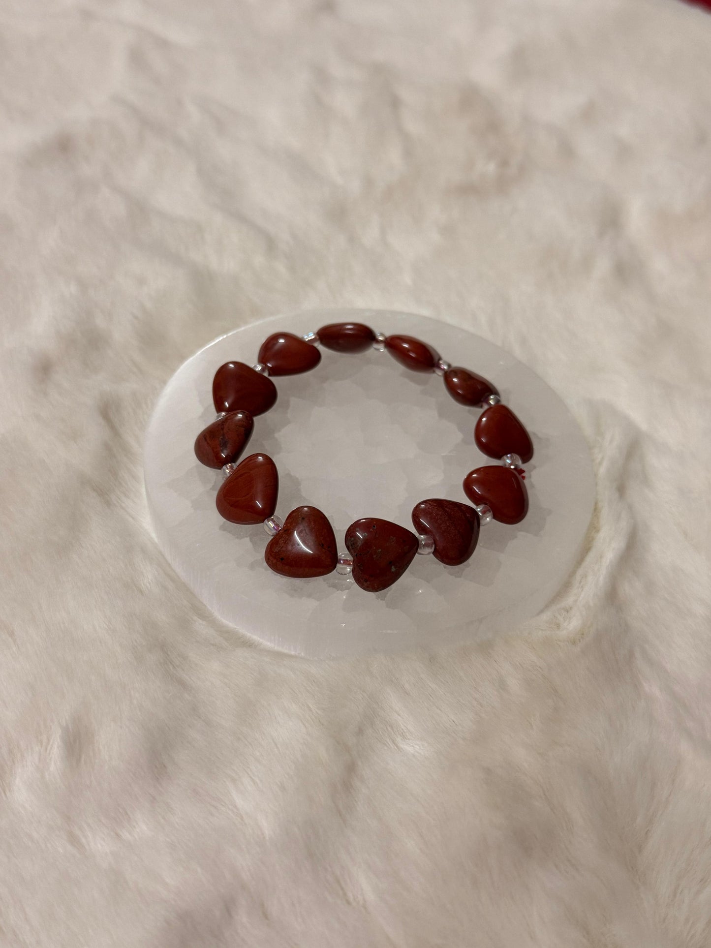 RED JASPER HEART SHAPE BRACELET