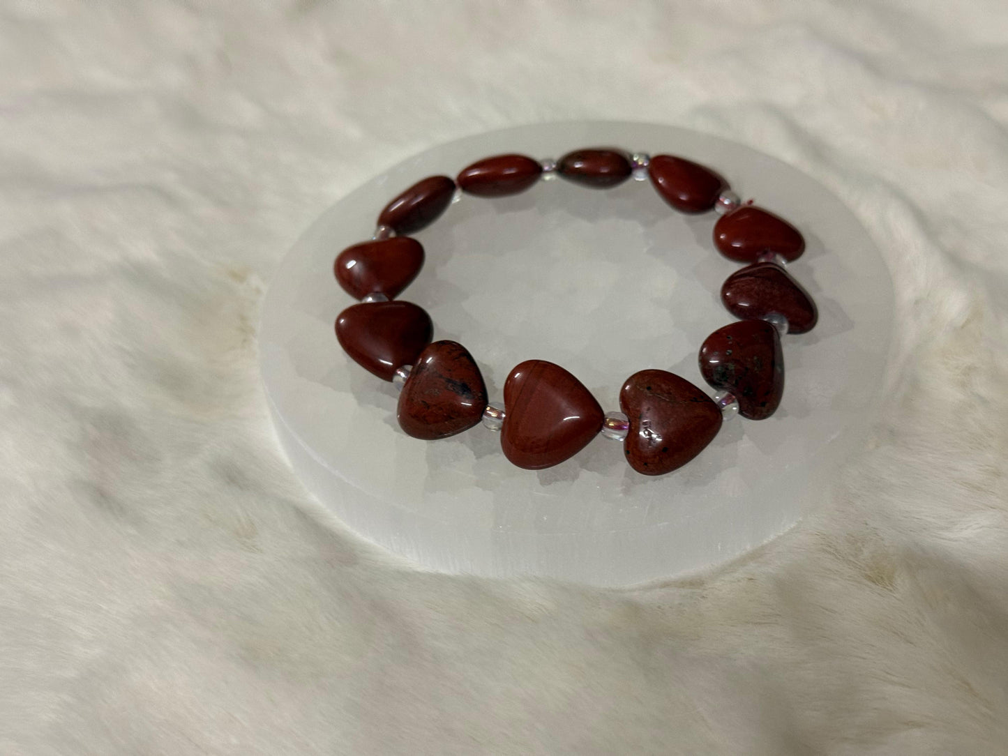 RED JASPER HEART SHAPE BRACELET