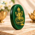 Lakshmi Shree Yantra Zibu Coin – Green Aventurine | Mioura