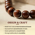 Mioura Red Sandalwood Mala (Rakta Chandan) – Govt Lab Certified | 108 Beads for Meditation, Protection & Spiritual Growth