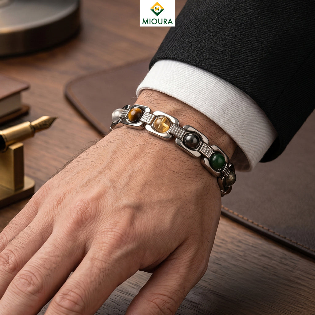 Dhanyog Link Chain Bracelet – Wealth, Prosperity & Energy | Mioura