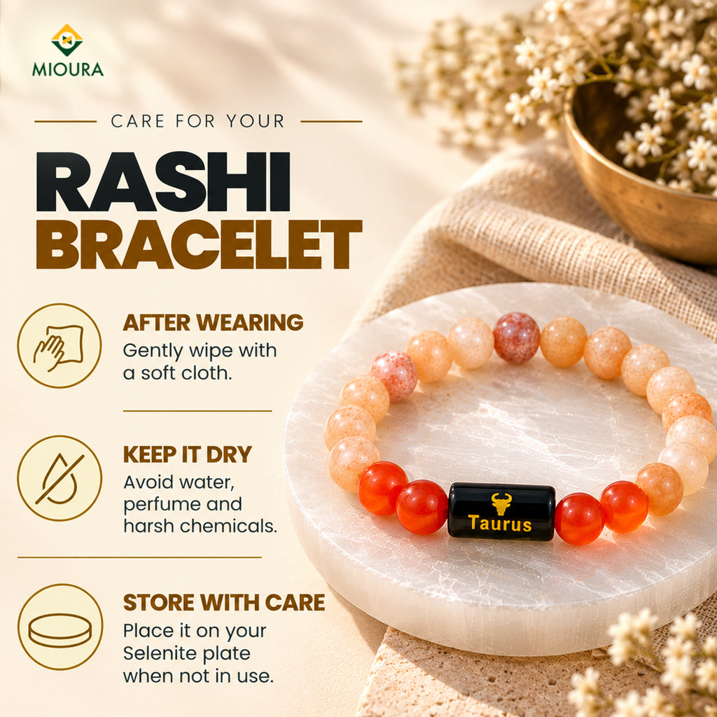 Taurus Crystal Bracelet | Vrishabh Rashi Bracelet – Mioura