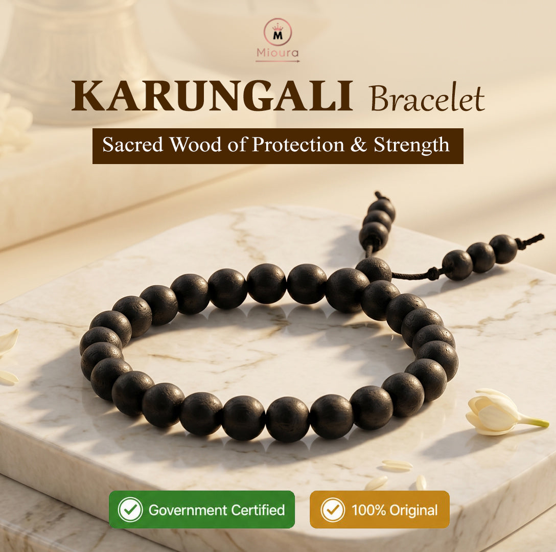 Original Karungali Bracelet – Govt Certified | Protection, Grounding & Energy Shield | Mioura