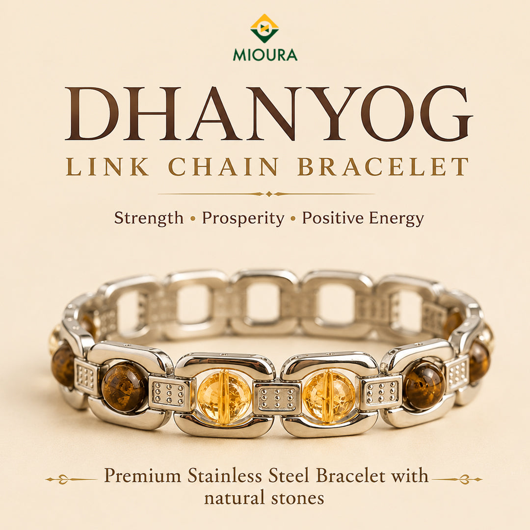 Dhanyog Link Chain Bracelet – Wealth, Prosperity & Energy | Mioura