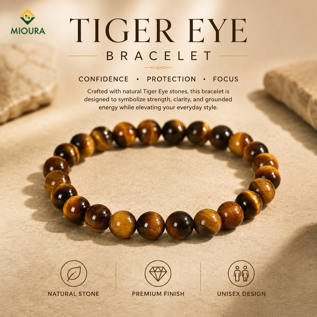 Tiger Eye Bracelet – Confidence, Protection & Focus | Mioura