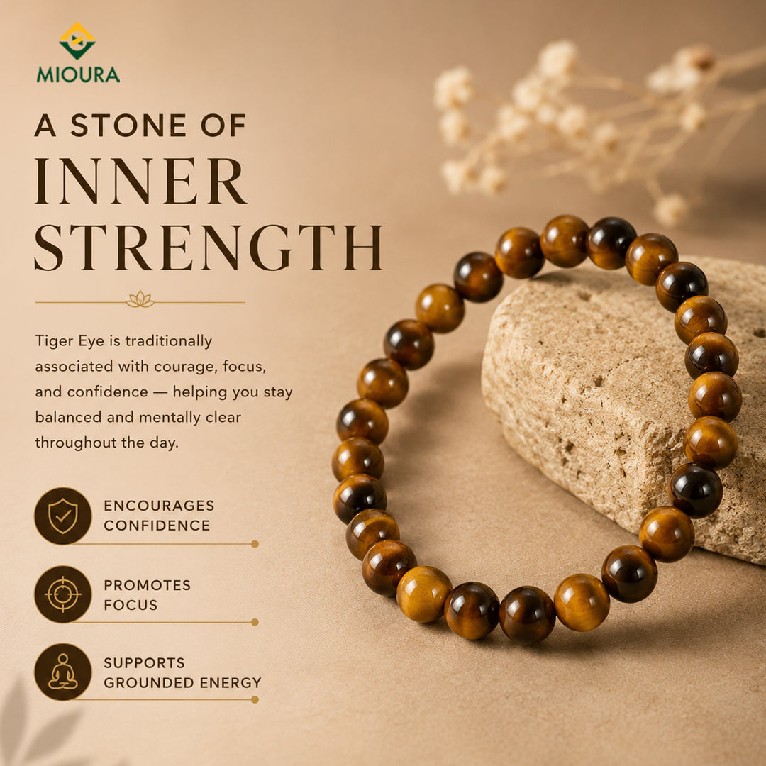 Tiger Eye Bracelet – Confidence, Protection & Focus | Mioura