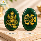 Lakshmi Shree Yantra Zibu Coin – Green Aventurine | Mioura