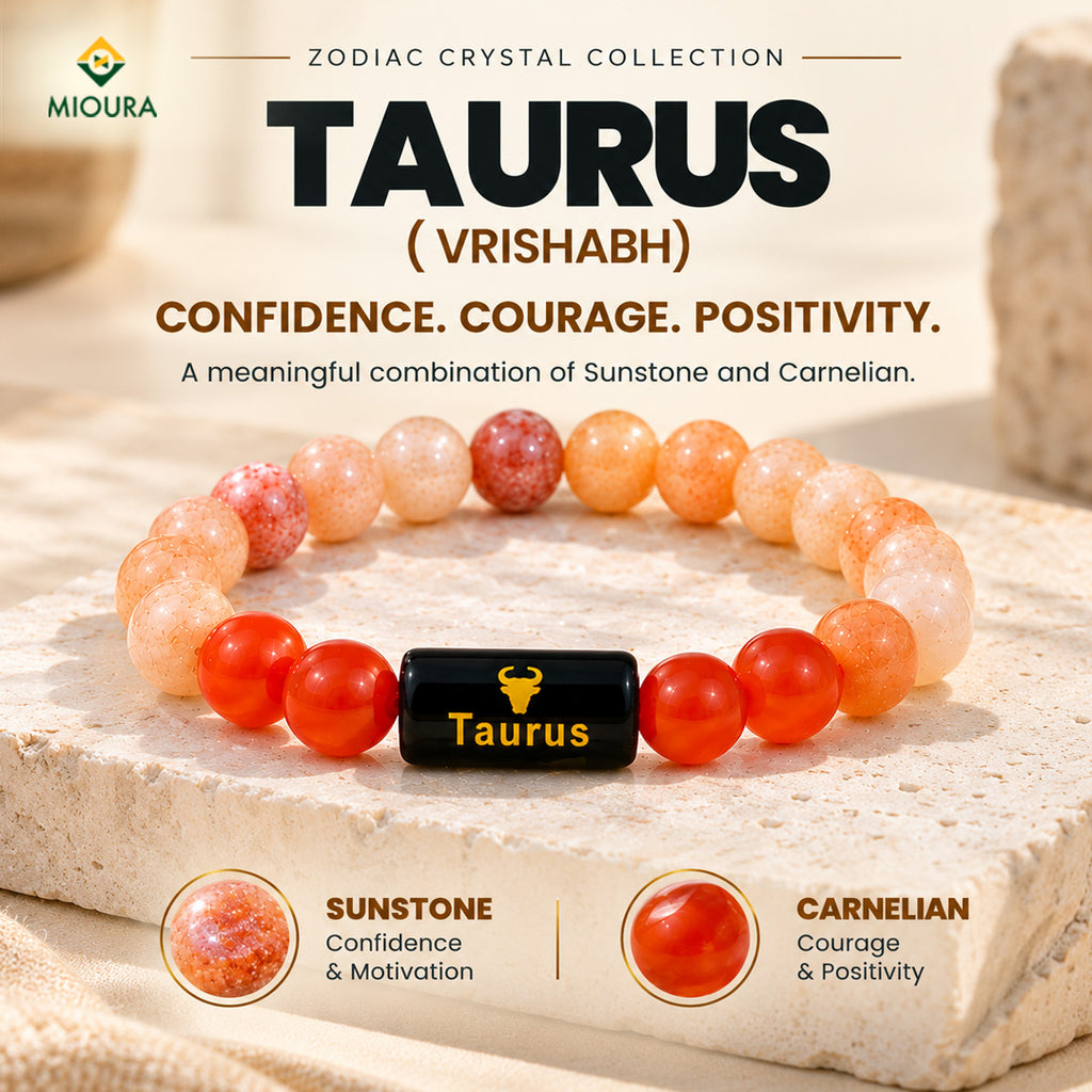 Taurus Crystal Bracelet | Vrishabh Rashi Bracelet – Mioura
