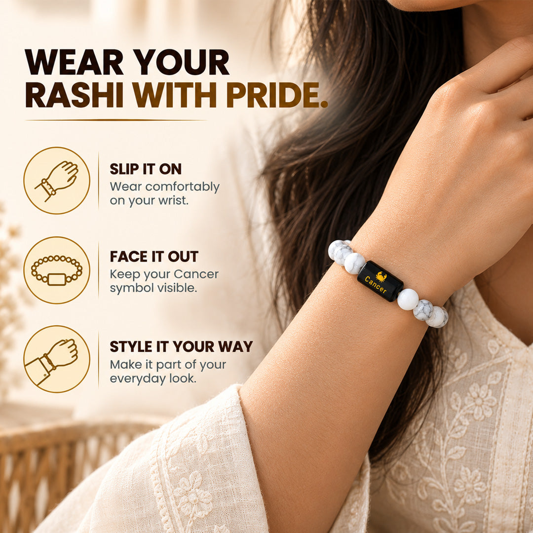 Cancer Crystal Bracelet | Karka Rashi Bracelet – Mioura