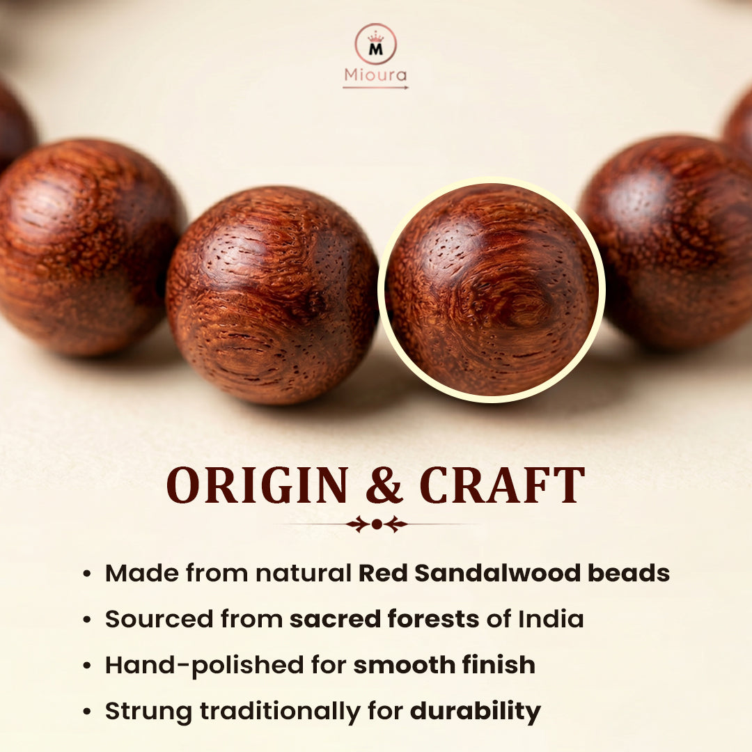 Original Red Sandalwood Bracelet – Govt Certified