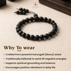 Original Karungali Bracelet – Govt Certified | Protection, Grounding & Energy Shield | Mioura