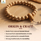 White Sandalwood Bracelet (Chandan) – Govt Certified | Mioura