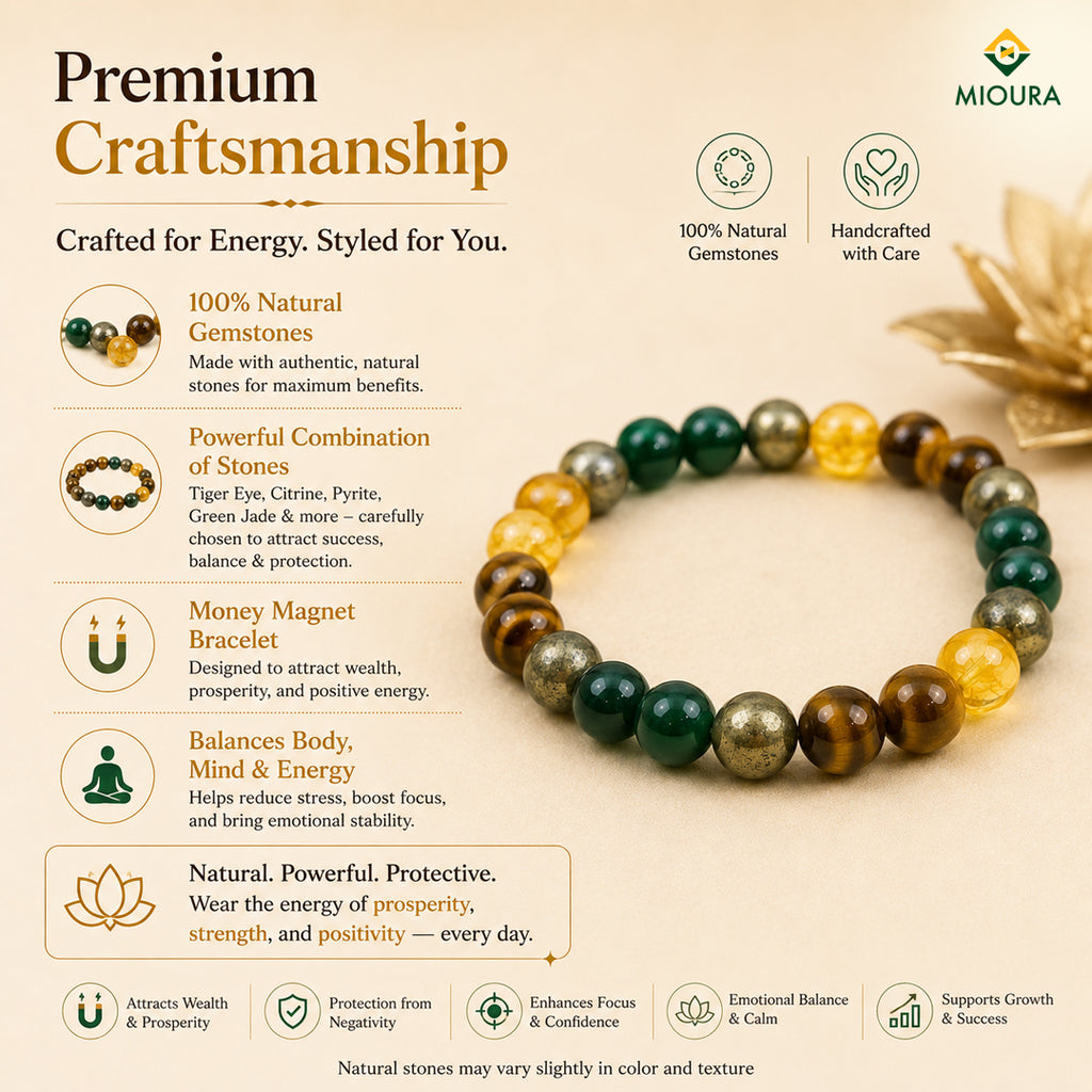 Money Magnet Bracelet – Wealth, Luck & Stability | Mioura
