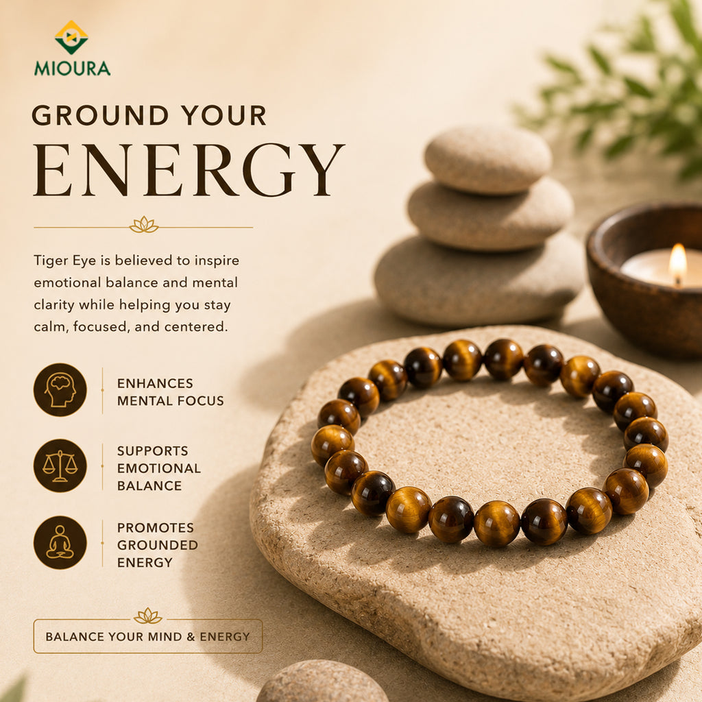 Tiger Eye Bracelet – Confidence, Protection & Focus | Mioura