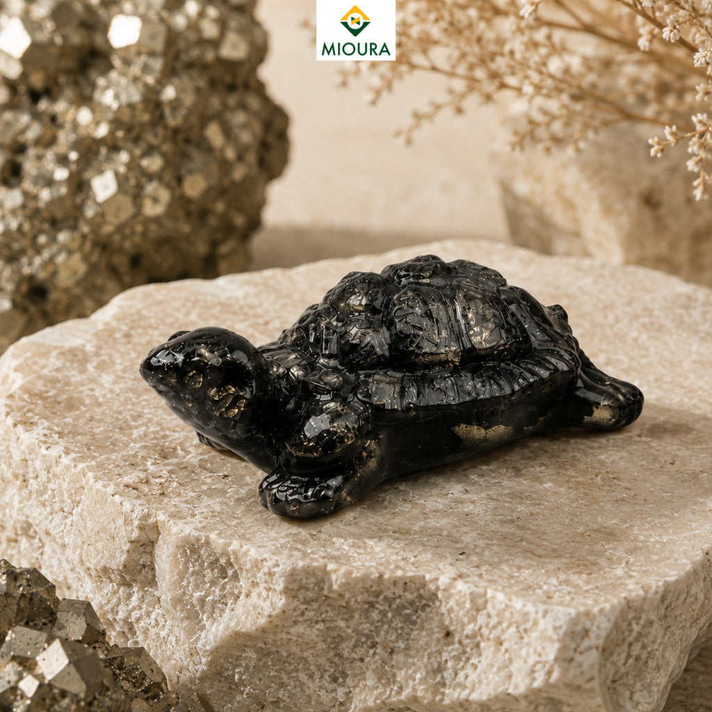 Pyrite Tortoise – Wealth, Prosperity & Vastu Crystal | Mioura