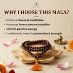 Mioura Red Sandalwood Mala (Rakta Chandan) – Govt Lab Certified | 108 Beads for Meditation, Protection & Spiritual Growth