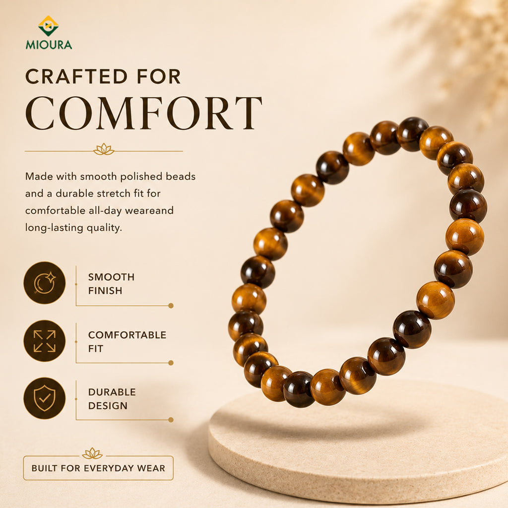 Tiger Eye Bracelet – Confidence, Protection & Focus | Mioura
