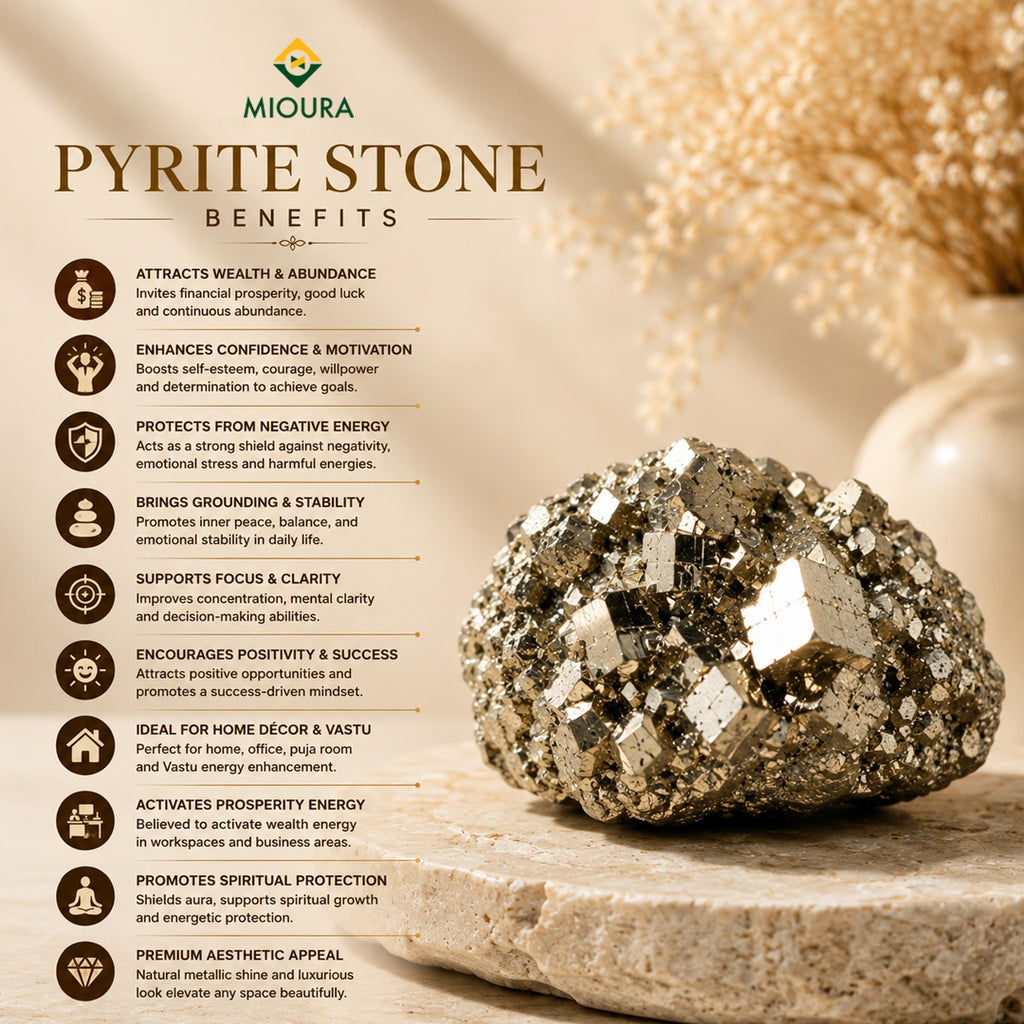 Pyrite Tortoise – Wealth, Prosperity & Vastu Crystal | Mioura