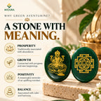 Lakshmi Shree Yantra Zibu Coin – Green Aventurine | Mioura