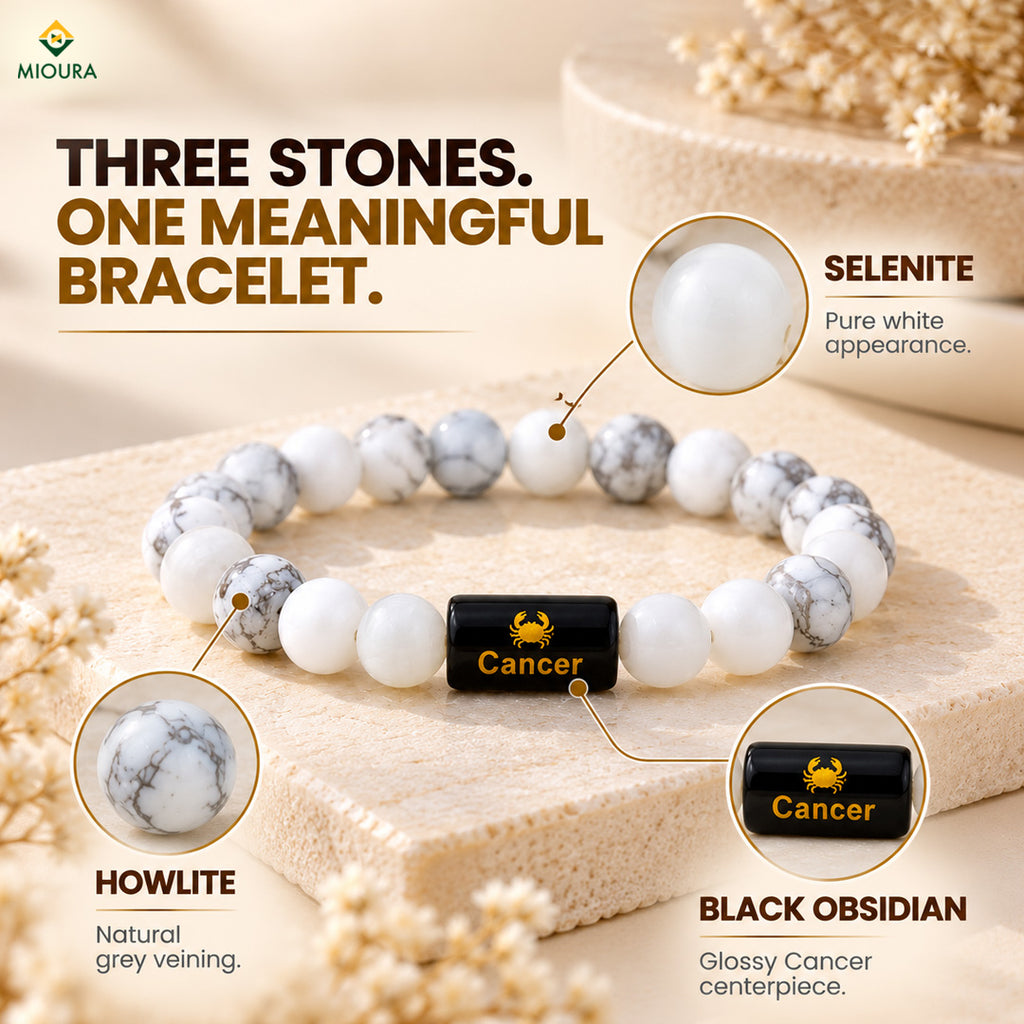 Cancer Crystal Bracelet | Karka Rashi Bracelet – Mioura