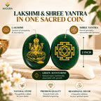 Lakshmi Shree Yantra Zibu Coin – Green Aventurine | Mioura