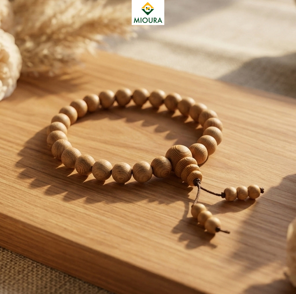 White Sandalwood Bracelet (Chandan) – Govt Certified | Mioura
