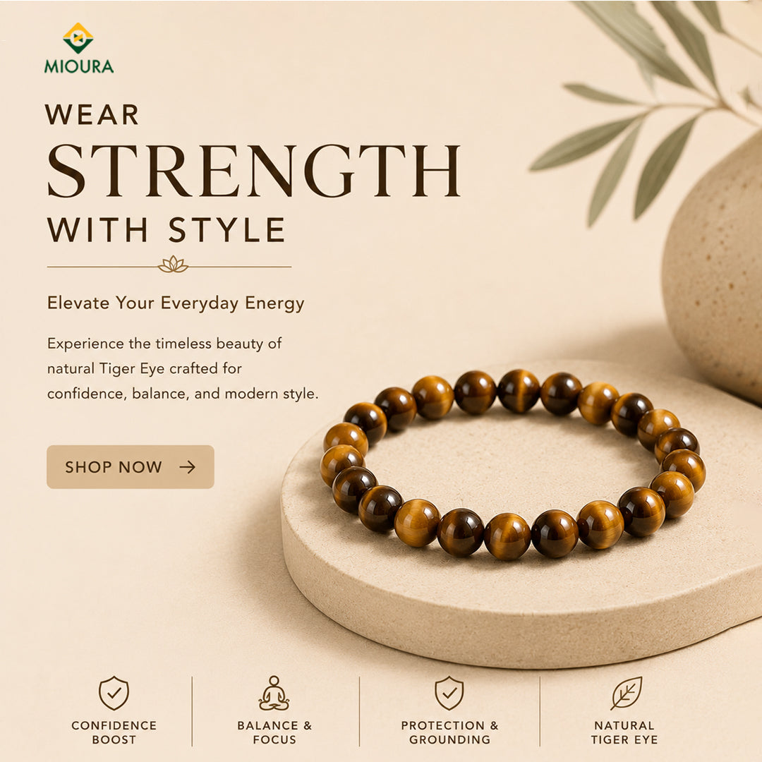 Tiger Eye Bracelet – Confidence, Protection & Focus | Mioura