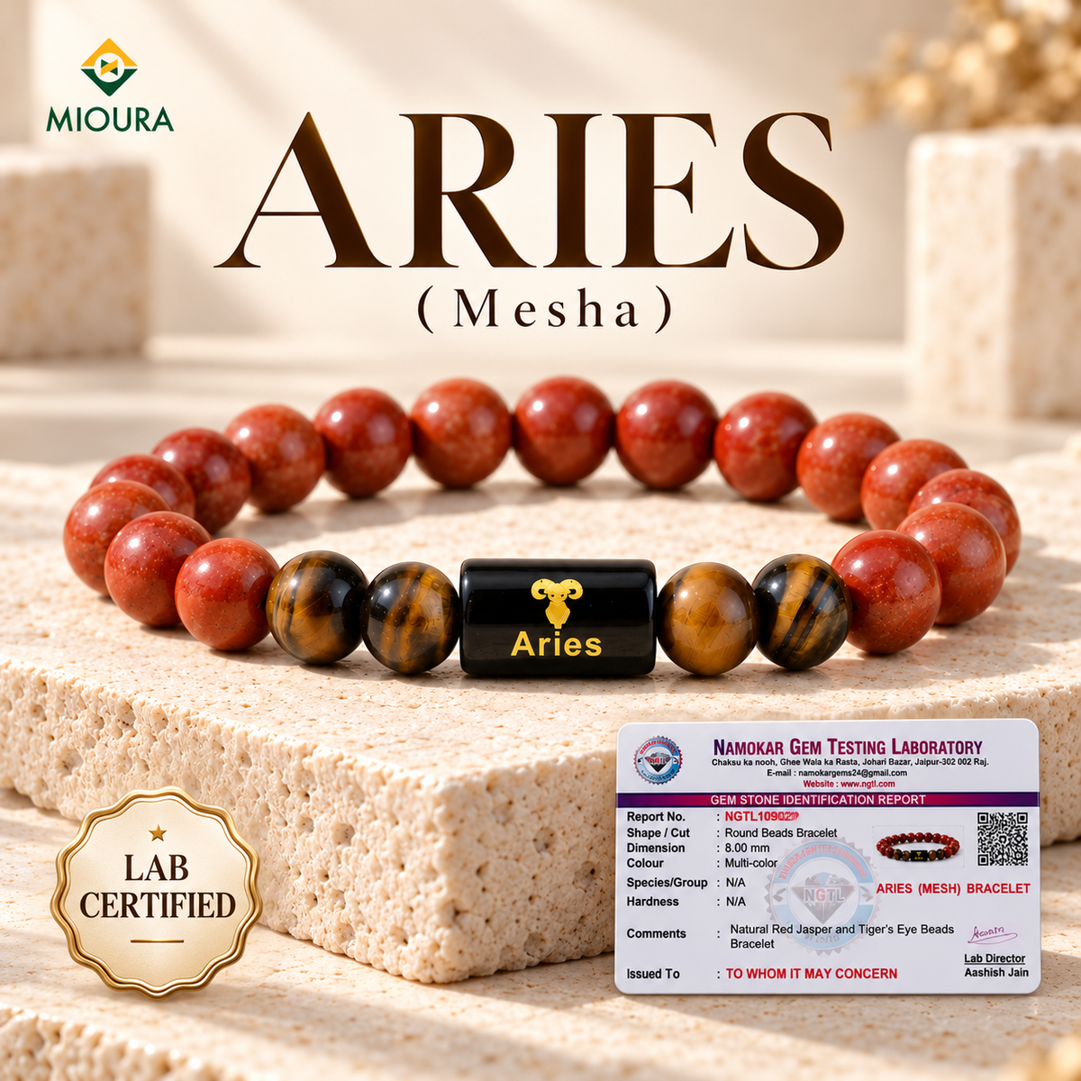 Aries Crystal Bracelet | Mesha Rashi – Mioura