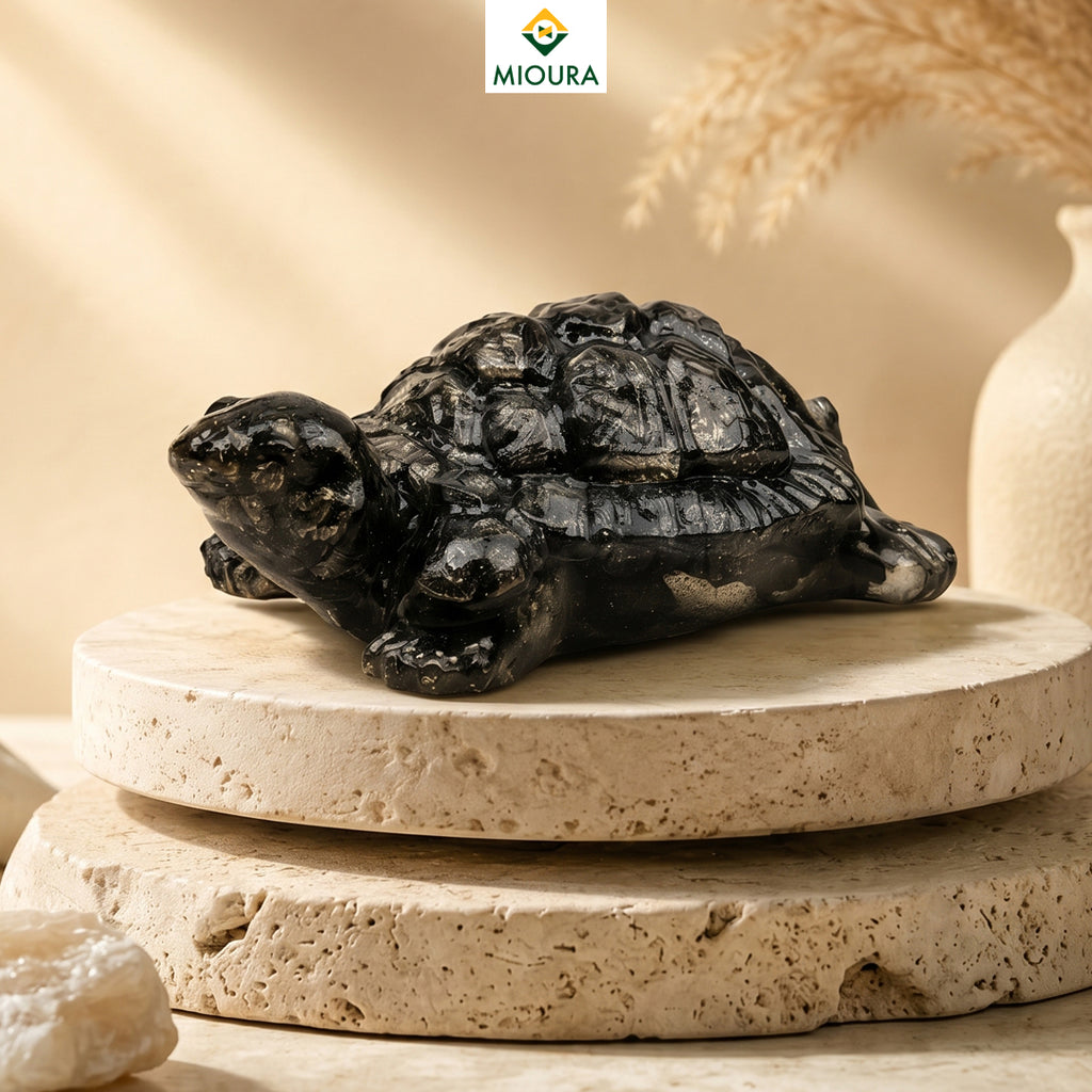Pyrite Tortoise – Wealth, Prosperity & Vastu Crystal | Mioura