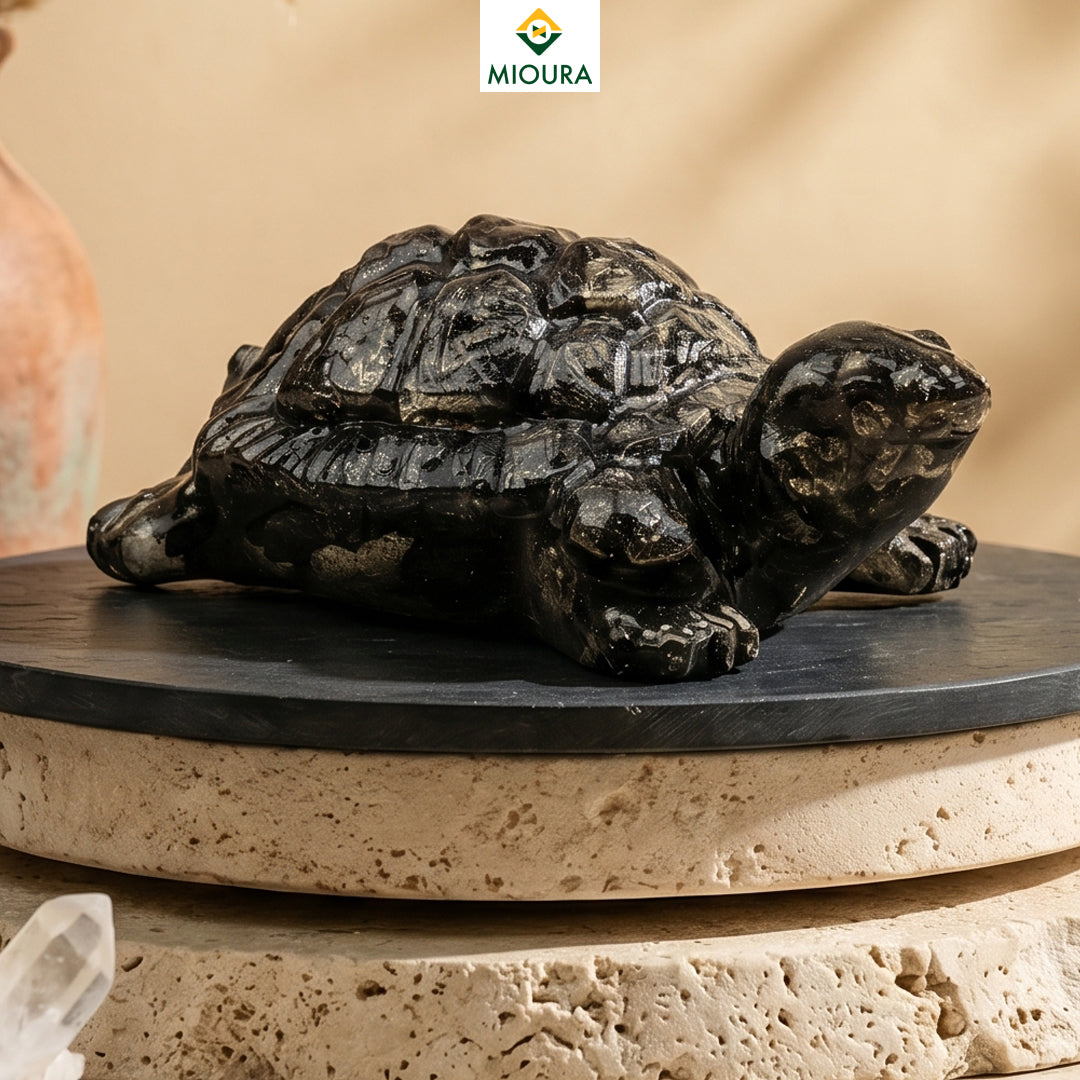 Pyrite Tortoise – Wealth, Prosperity & Vastu Crystal | Mioura