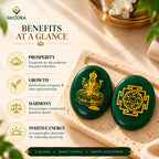 Lakshmi Shree Yantra Zibu Coin – Green Aventurine | Mioura