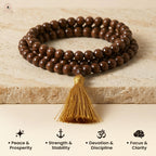 Mioura Red Sandalwood Mala (Rakta Chandan) – Govt Lab Certified | 108 Beads for Meditation, Protection & Spiritual Growth