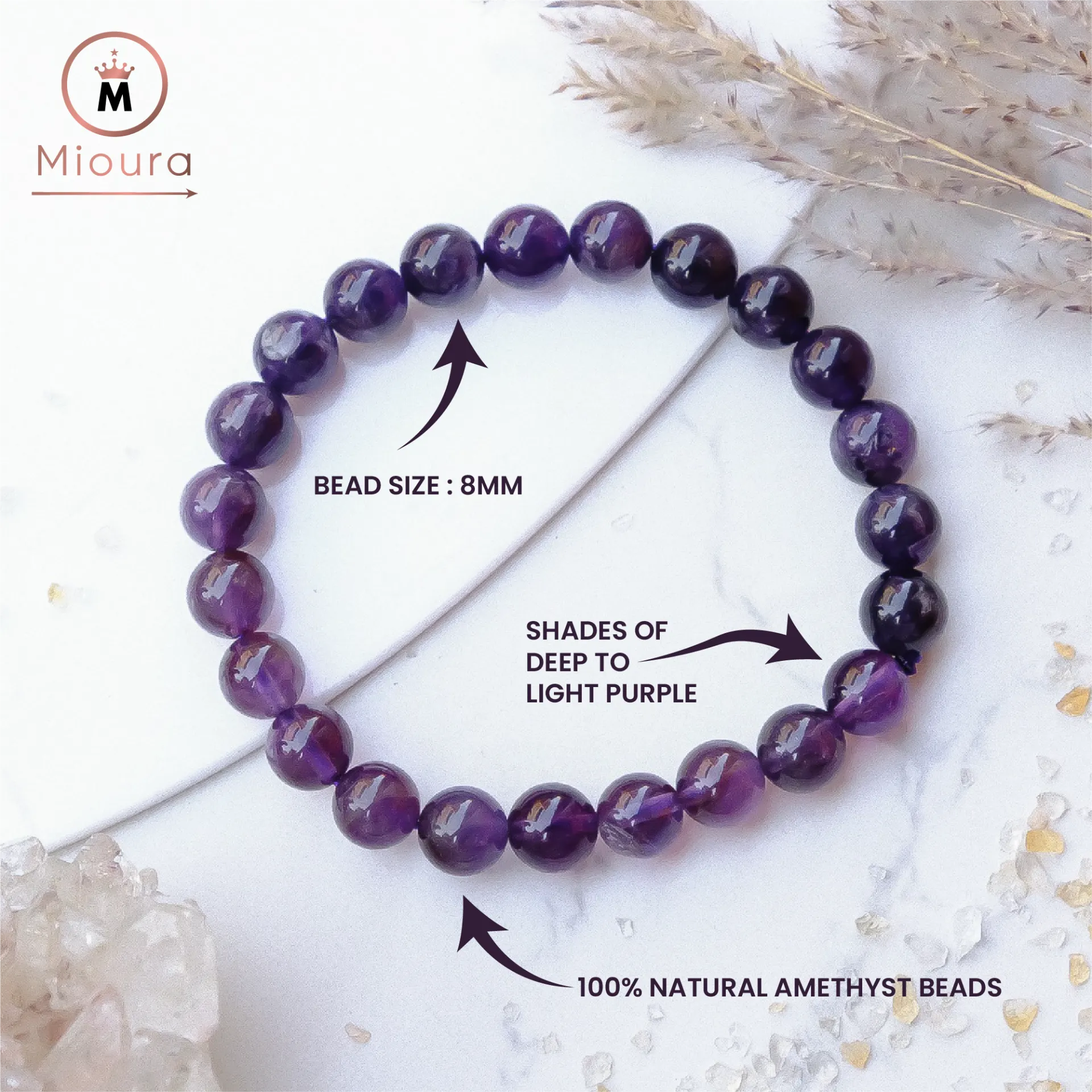 Amethyst Bracelet For Calm And Sleep