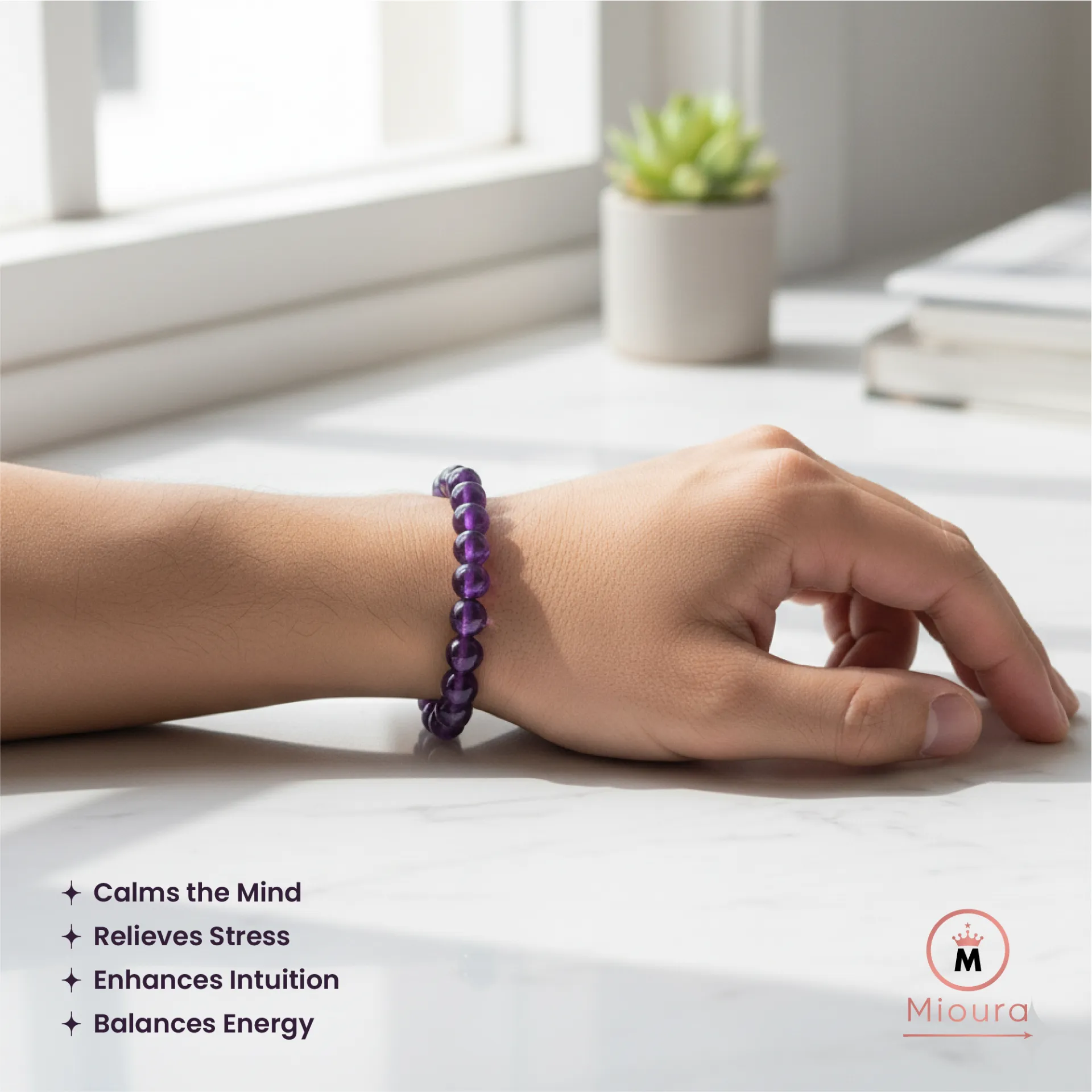 Amethyst Bracelet For Calm And Sleep