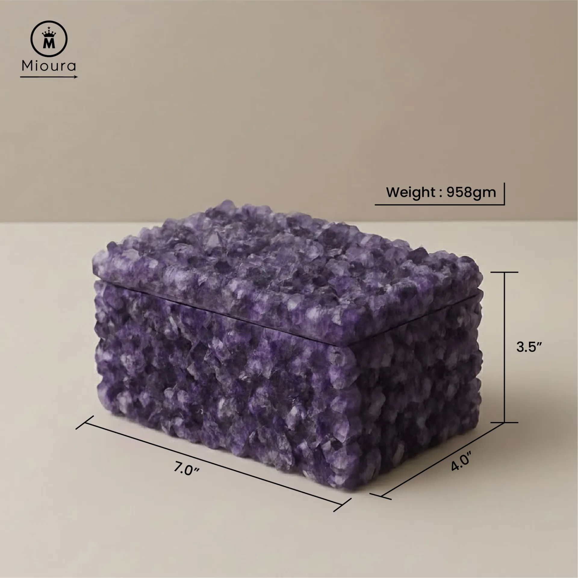 Amethyst Box For Crystal Storage