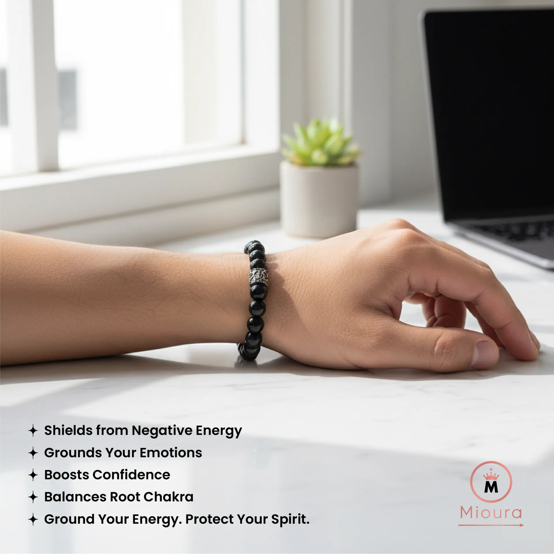 Black Tourmaline Bracelet For Protection