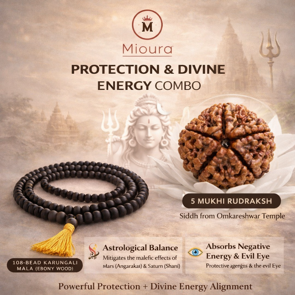 Rudraksha Karungali Mala Protection Combo