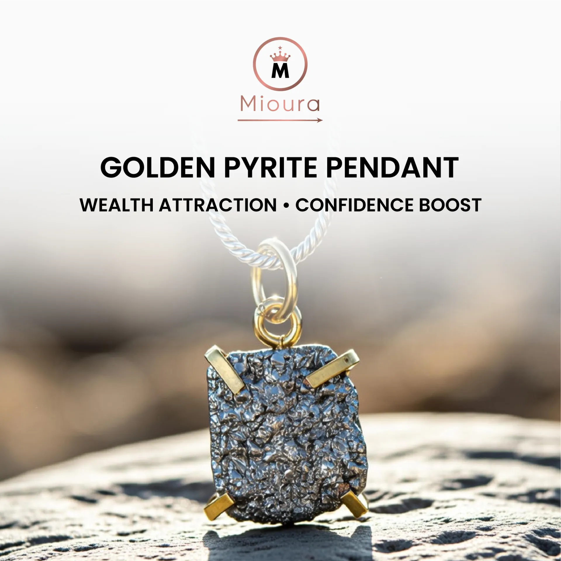 Golden Pyrite Pendant For Prosperity