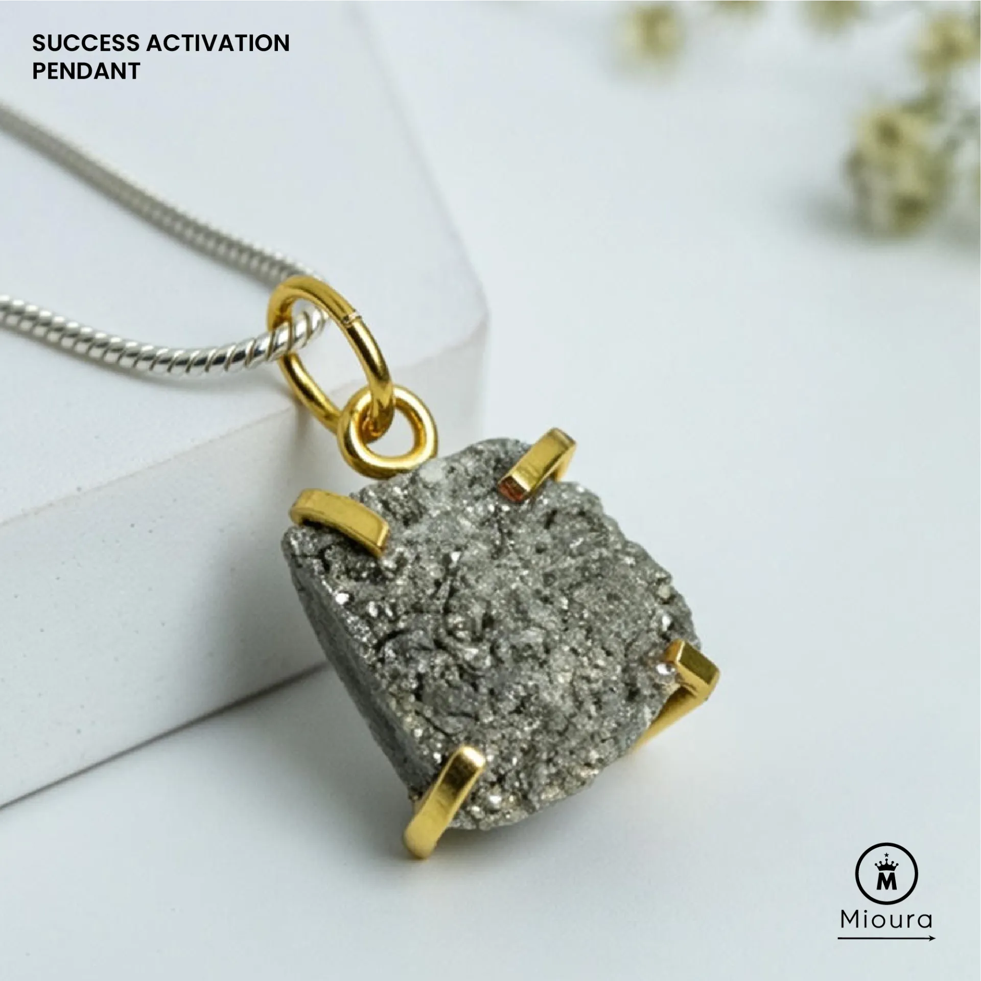 Golden Pyrite Pendant For Prosperity
