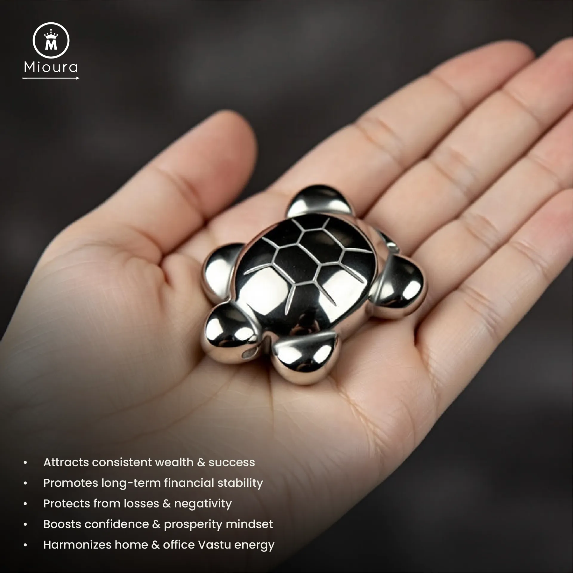 Golden Pyrite Tortoise For Wealth
