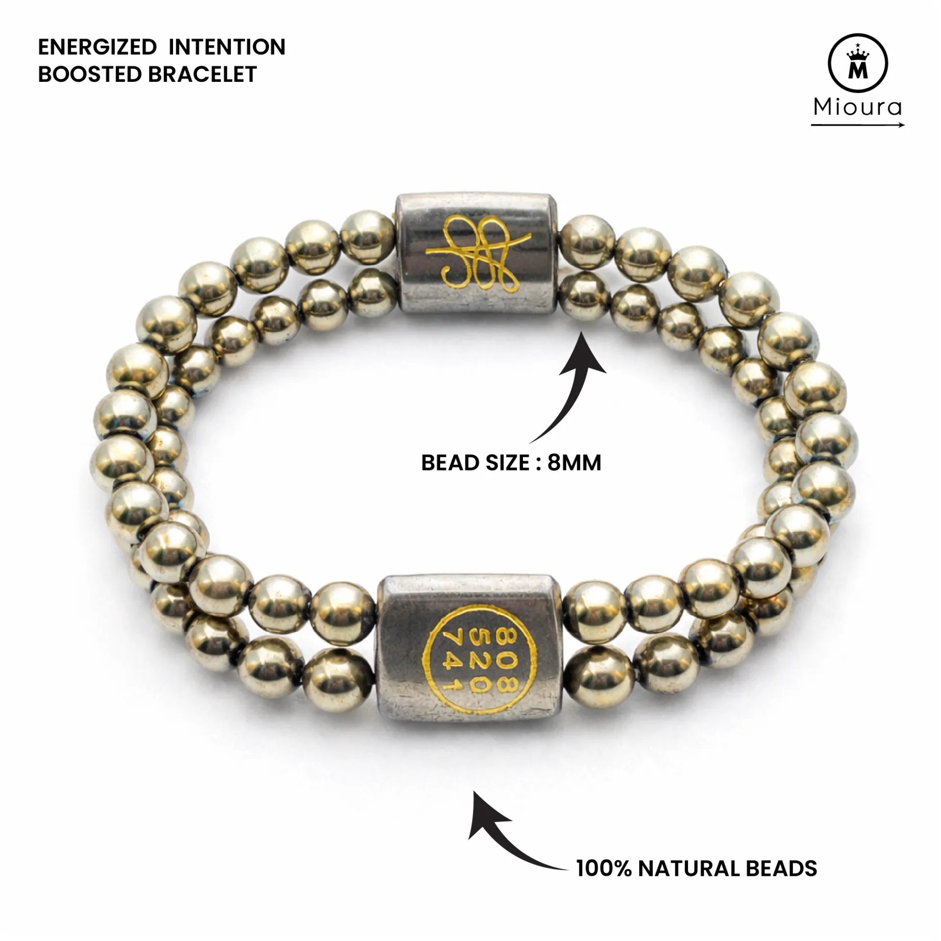 Golden Pyrite Zibu Bracelet For Stability