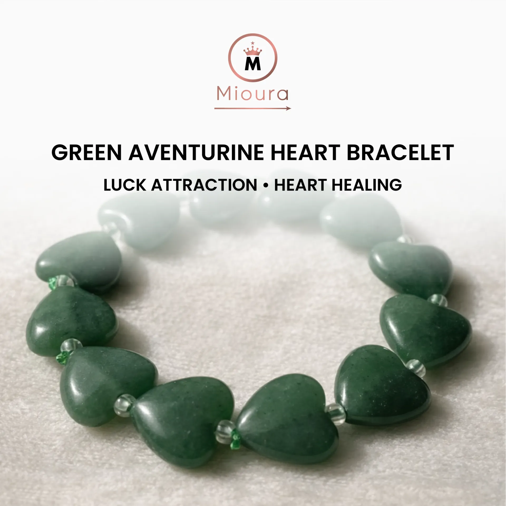 Green Aventurine Heart For Emotional Healing