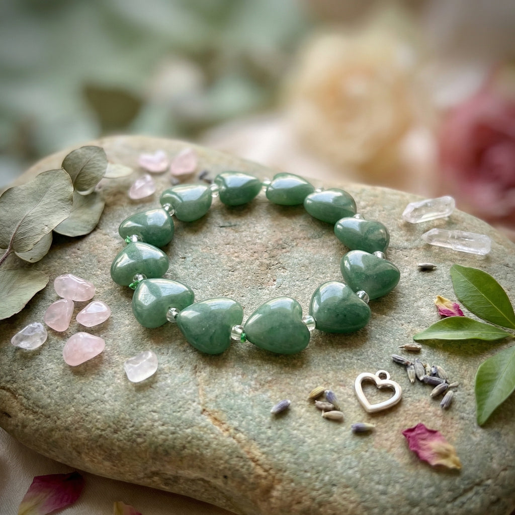 Green Aventurine Heart For Emotional Healing