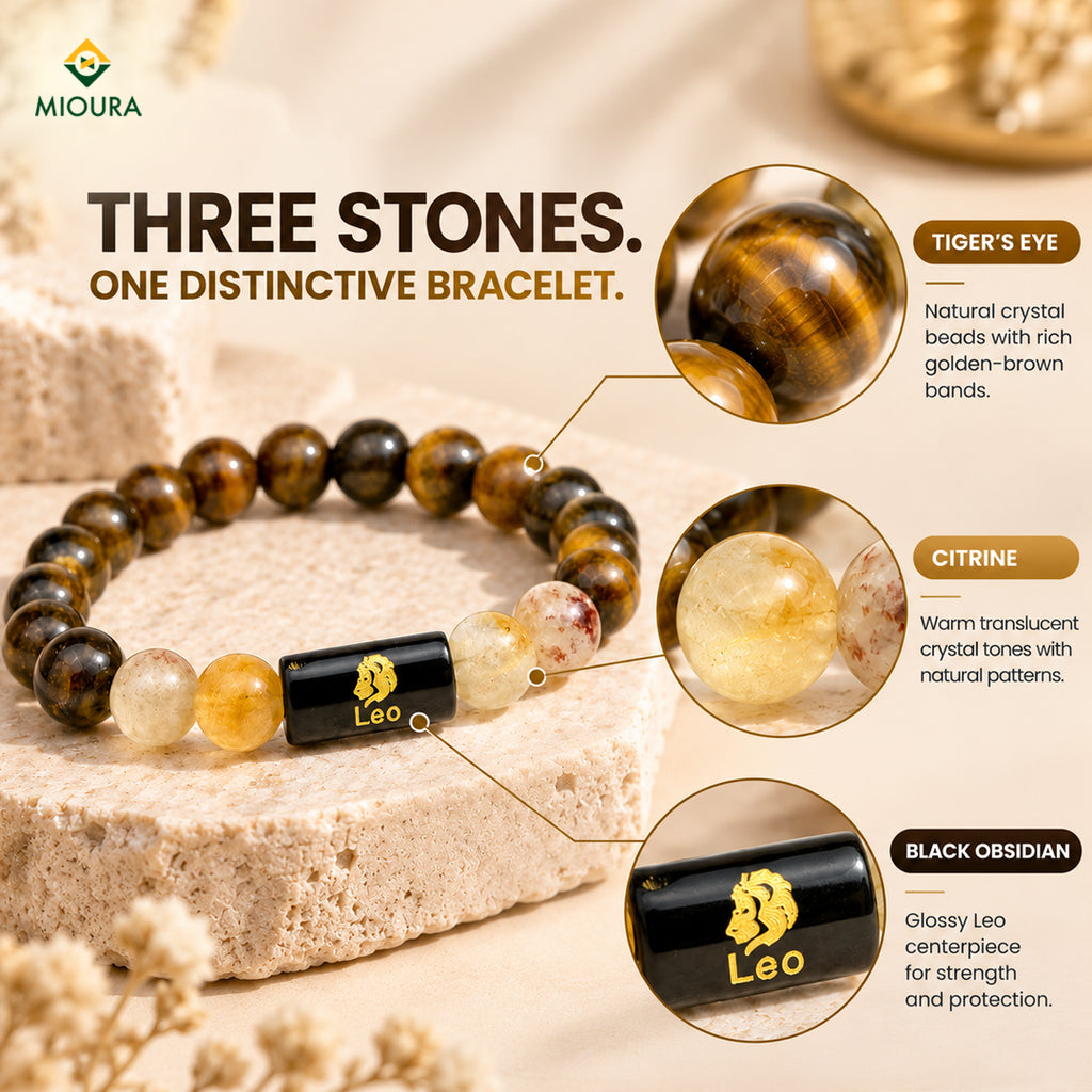 Leo Crystal Bracelet | Simha Rashi Bracelet – Mioura