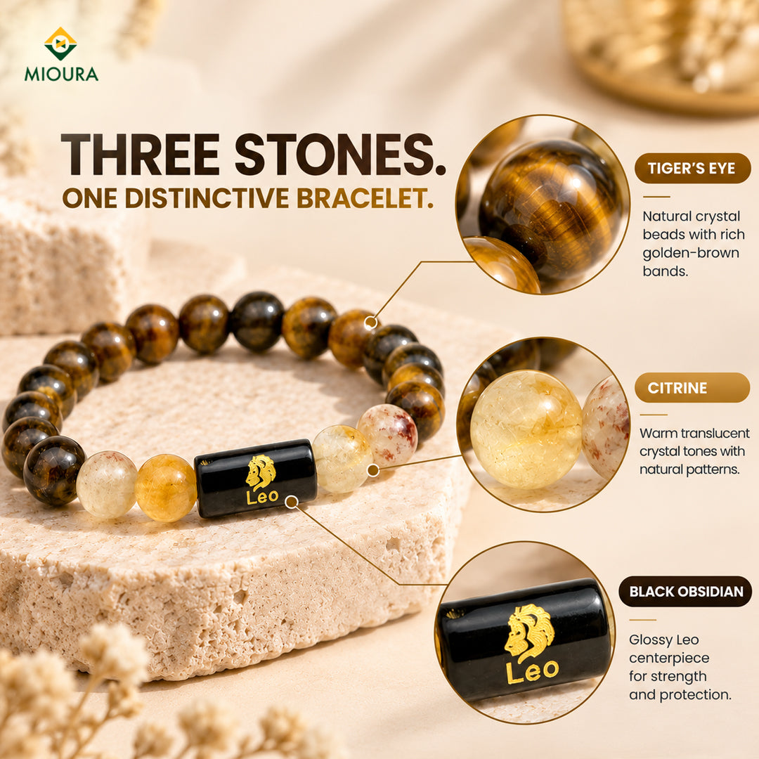 Leo Crystal Bracelet | Simha Rashi Bracelet – Mioura
