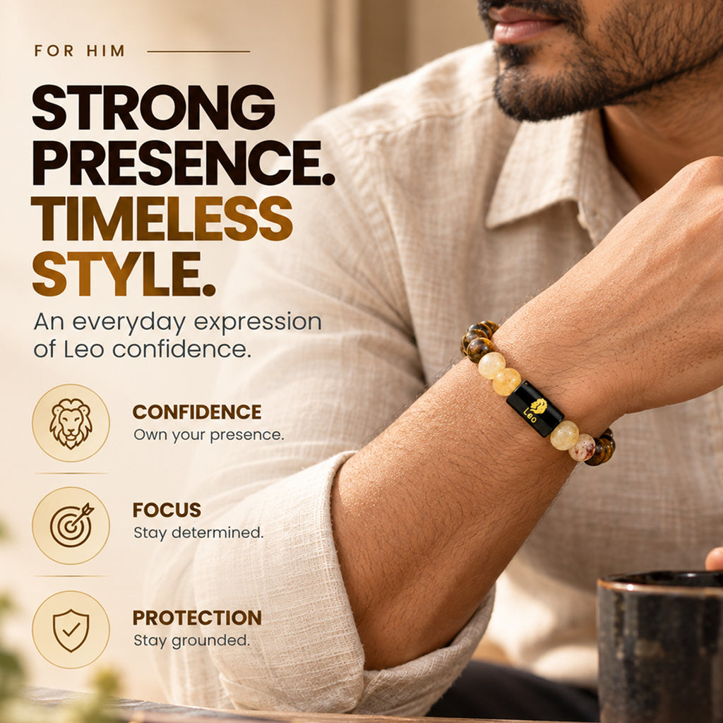 Leo Crystal Bracelet | Simha Rashi Bracelet – Mioura