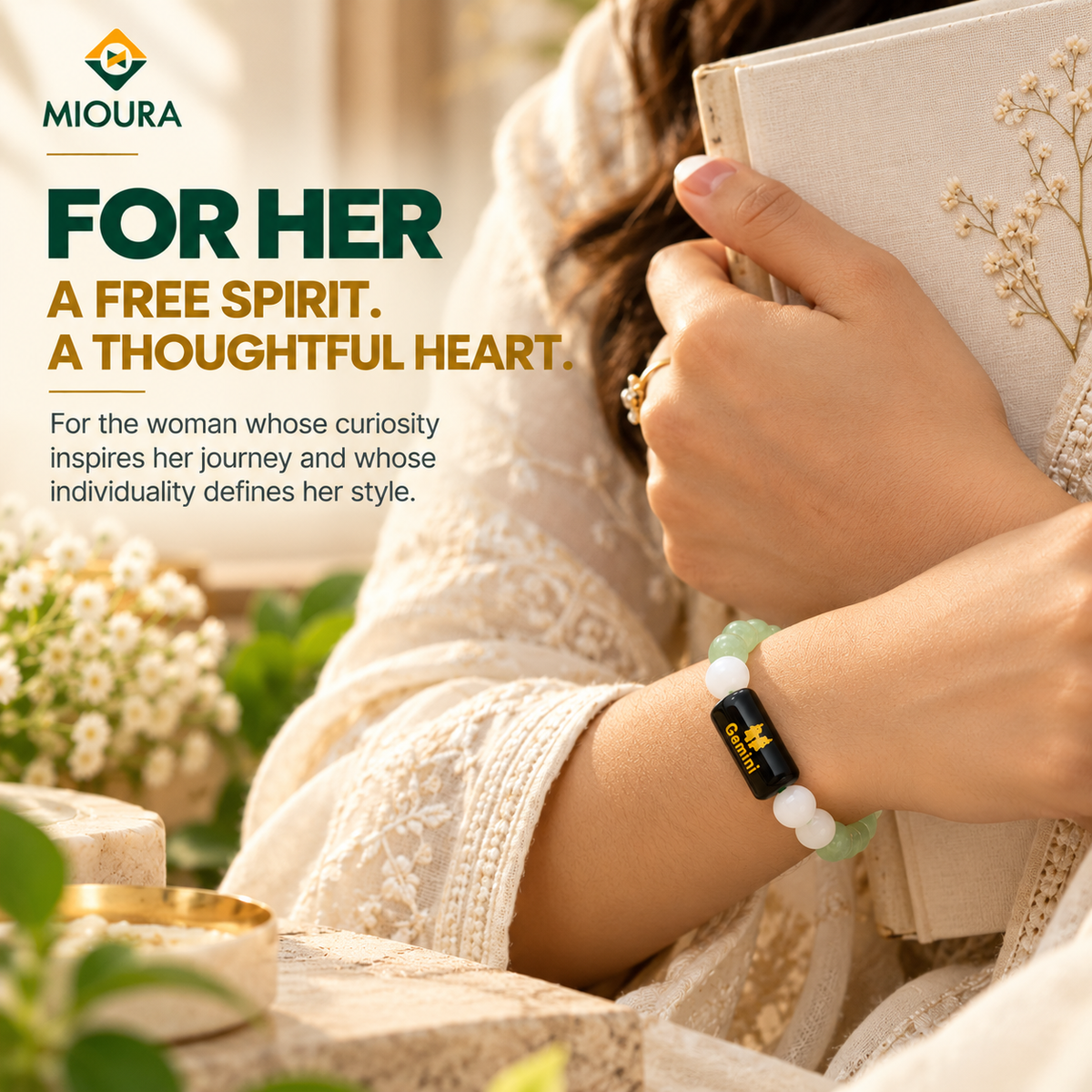 Gemini Crystal Bracelet | Mithun Rashi Bracelet – Mioura