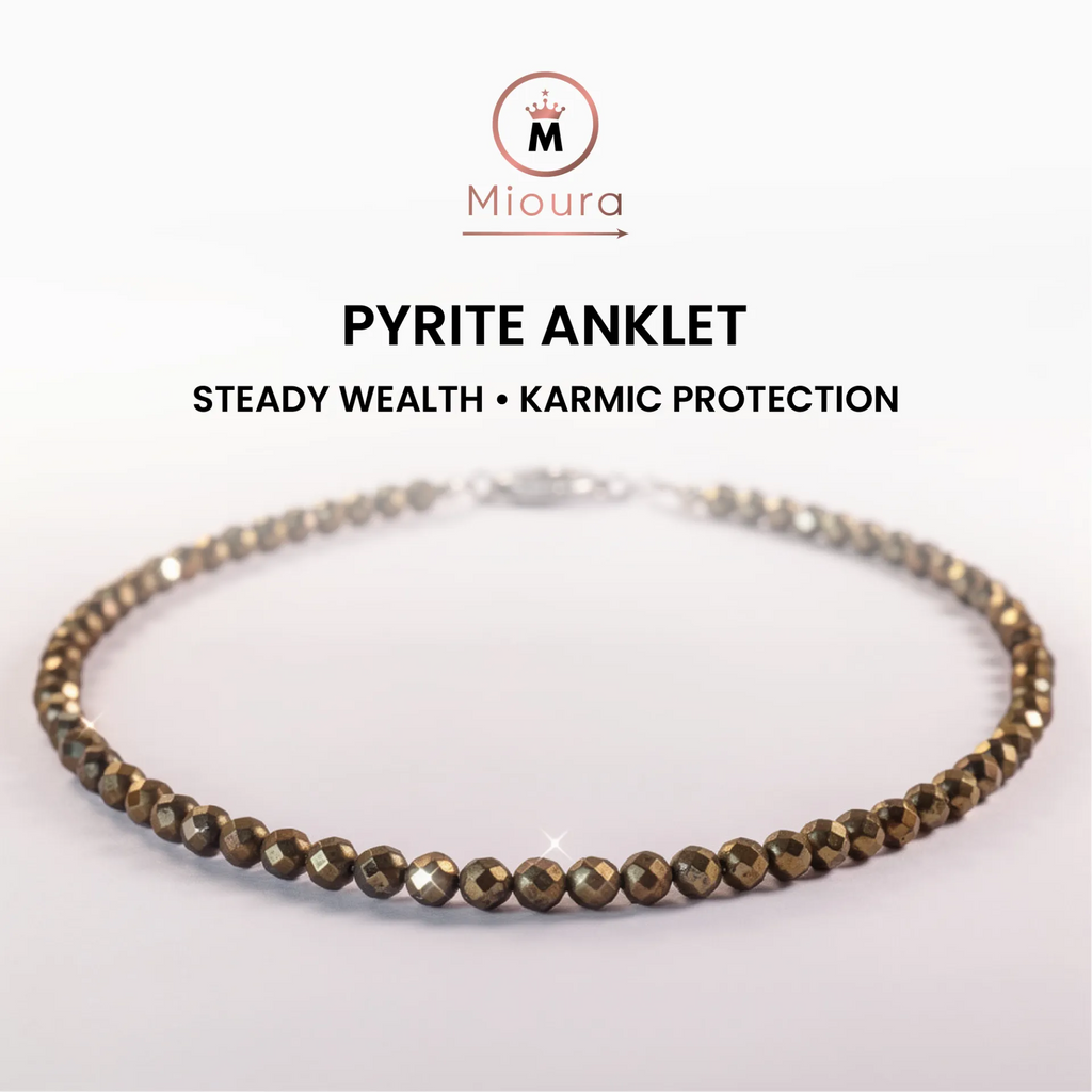 Pyrite Anklet For Wealth And Grounding