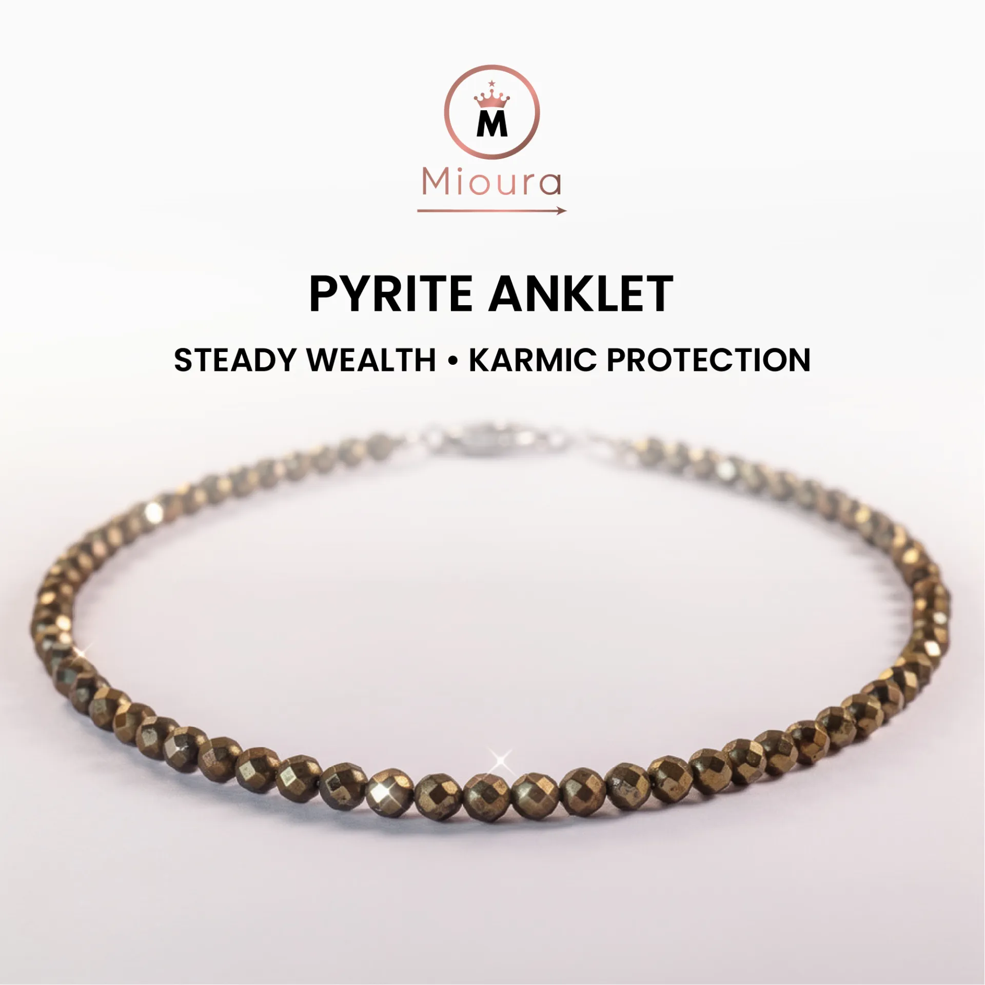Pyrite Anklet For Wealth And Grounding