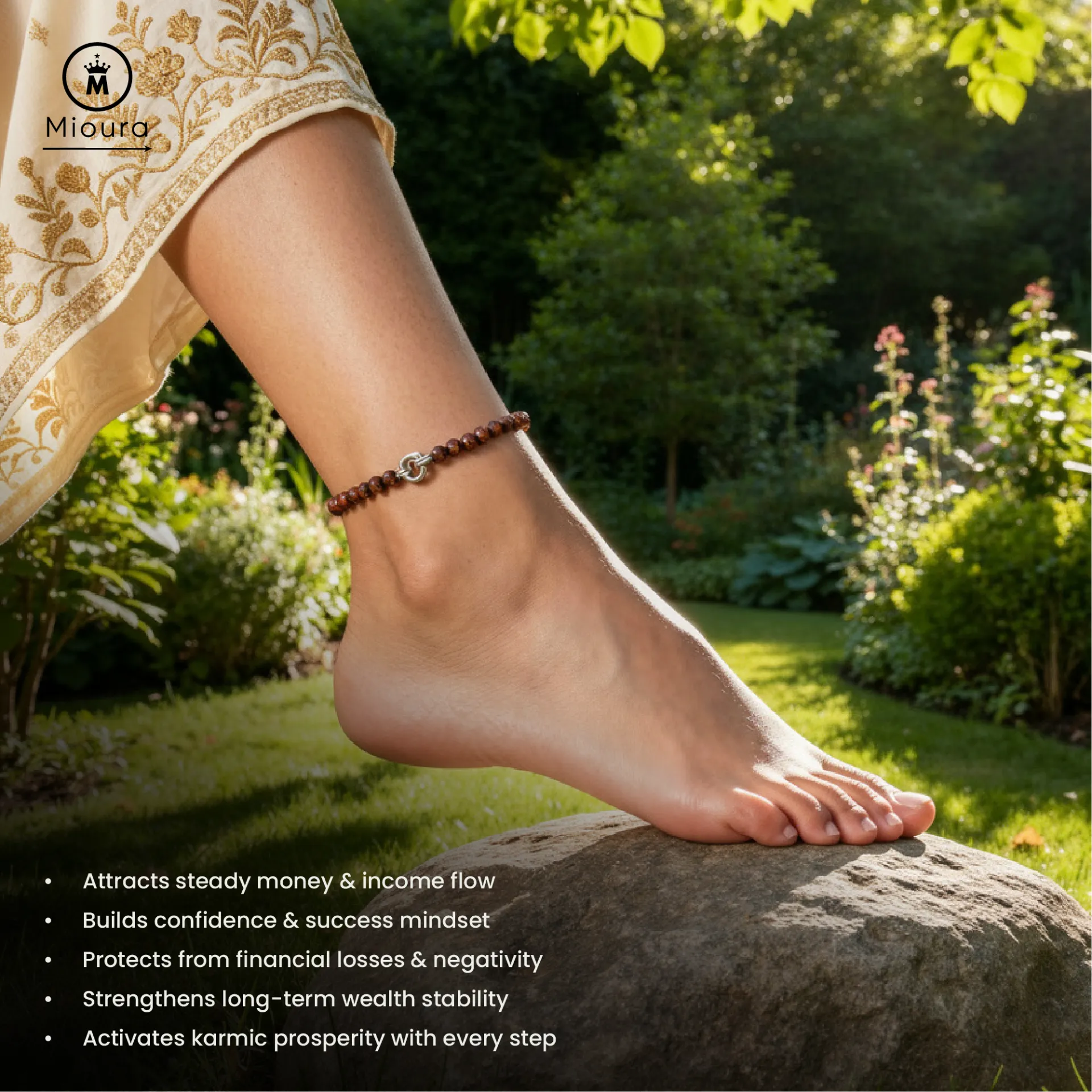 Pyrite Anklet For Wealth And Grounding